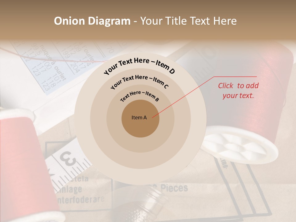 Two Spools Of Thread Sitting On Top Of A Piece Of Paper PowerPoint Template