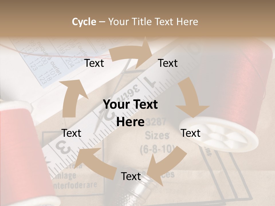 Two Spools Of Thread Sitting On Top Of A Piece Of Paper PowerPoint Template