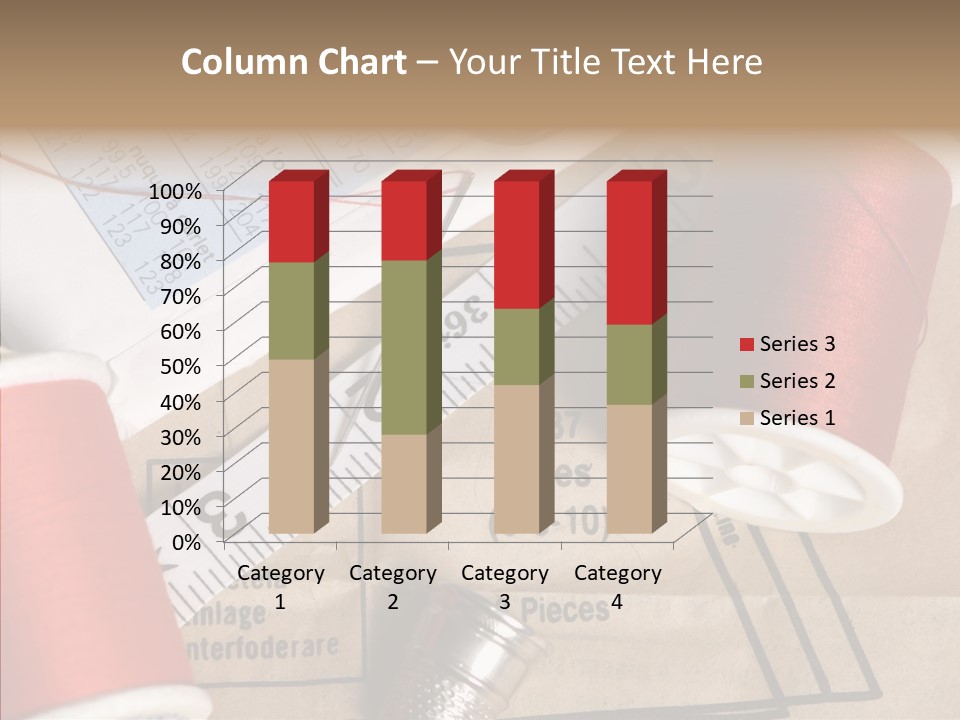 Two Spools Of Thread Sitting On Top Of A Piece Of Paper PowerPoint Template