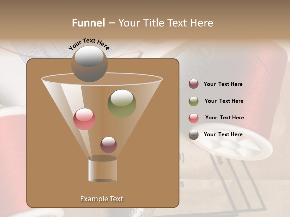 Two Spools Of Thread Sitting On Top Of A Piece Of Paper PowerPoint Template