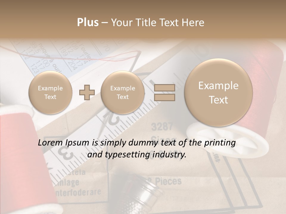 Two Spools Of Thread Sitting On Top Of A Piece Of Paper PowerPoint Template