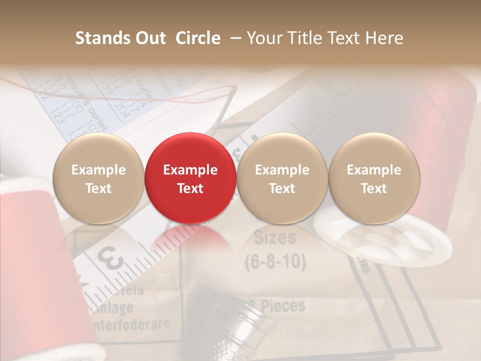 Two Spools Of Thread Sitting On Top Of A Piece Of Paper PowerPoint Template