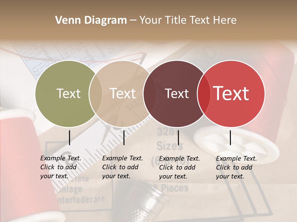 Two Spools Of Thread Sitting On Top Of A Piece Of Paper PowerPoint Template