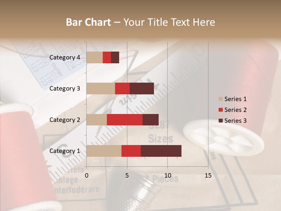 Two Spools Of Thread Sitting On Top Of A Piece Of Paper PowerPoint Template