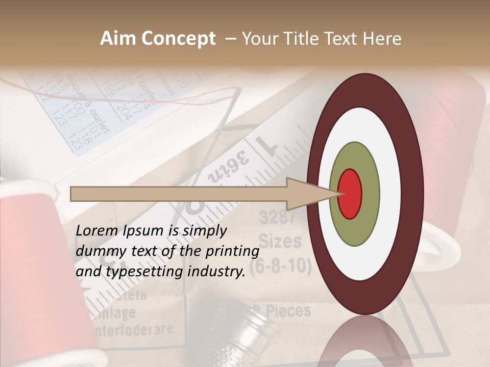Two Spools Of Thread Sitting On Top Of A Piece Of Paper PowerPoint Template