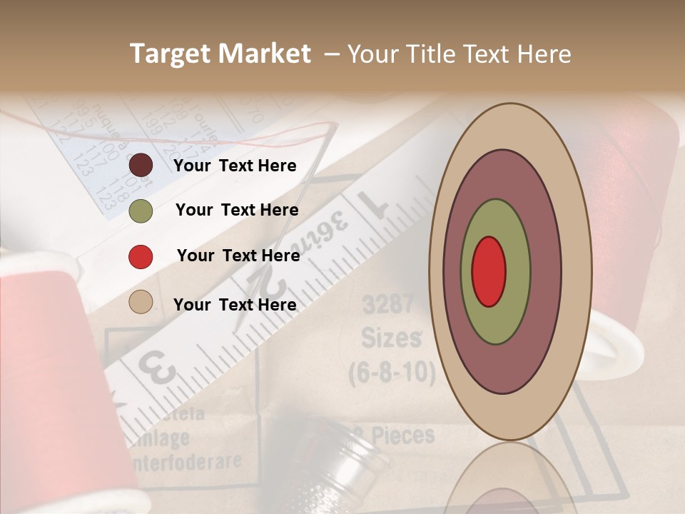 Two Spools Of Thread Sitting On Top Of A Piece Of Paper PowerPoint Template