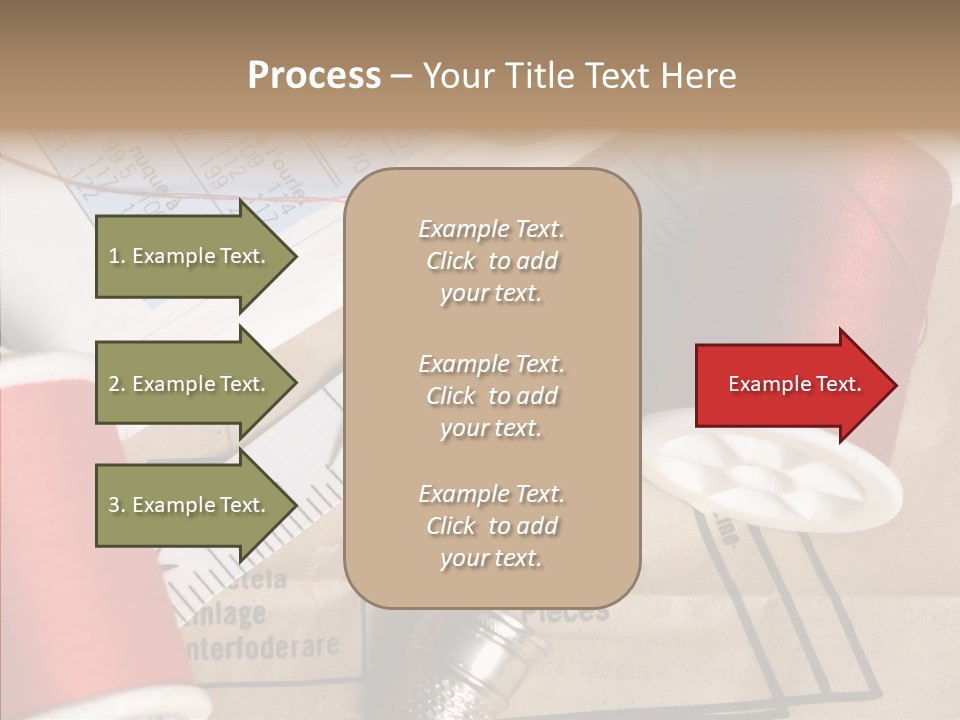 Two Spools Of Thread Sitting On Top Of A Piece Of Paper PowerPoint Template
