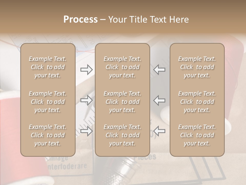 Two Spools Of Thread Sitting On Top Of A Piece Of Paper PowerPoint Template