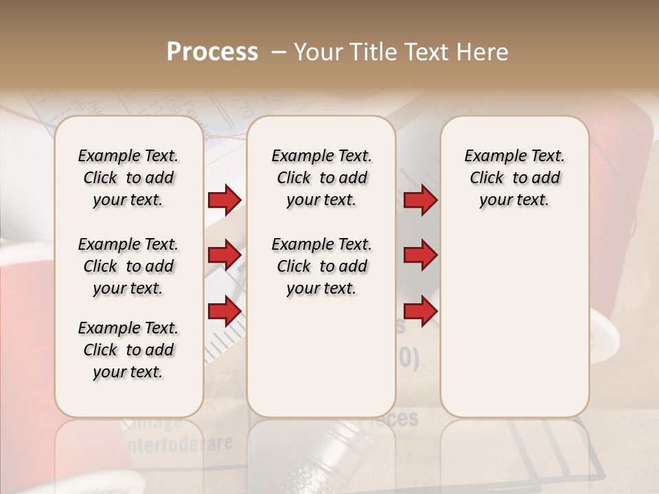 Two Spools Of Thread Sitting On Top Of A Piece Of Paper PowerPoint Template