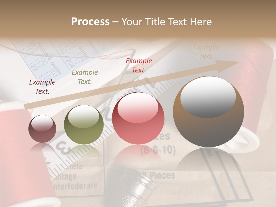 Two Spools Of Thread Sitting On Top Of A Piece Of Paper PowerPoint Template
