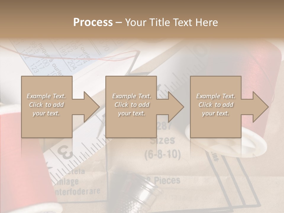 Two Spools Of Thread Sitting On Top Of A Piece Of Paper PowerPoint Template