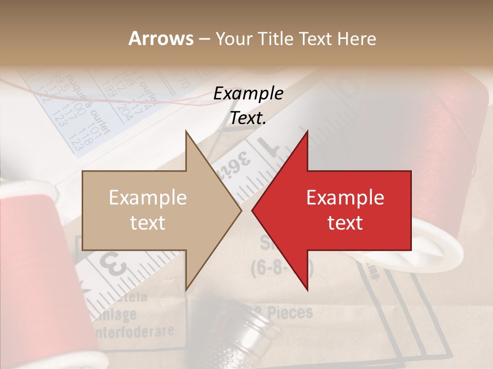 Two Spools Of Thread Sitting On Top Of A Piece Of Paper PowerPoint Template