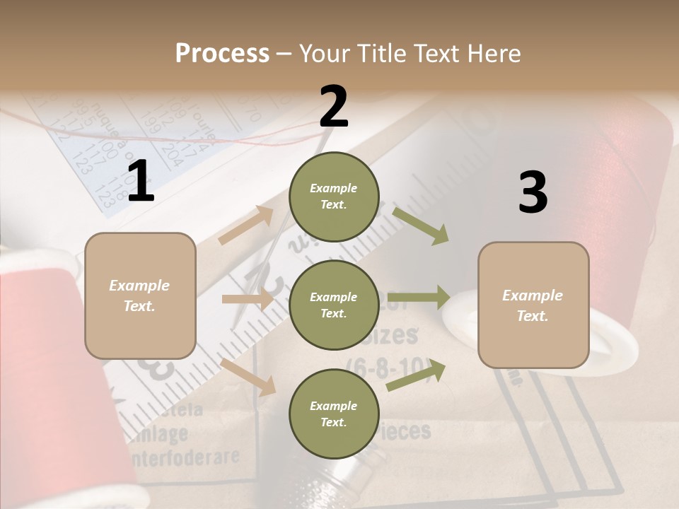 Two Spools Of Thread Sitting On Top Of A Piece Of Paper PowerPoint Template