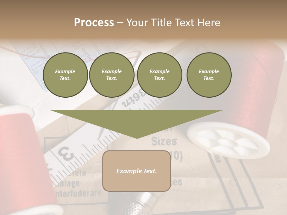 Two Spools Of Thread Sitting On Top Of A Piece Of Paper PowerPoint Template