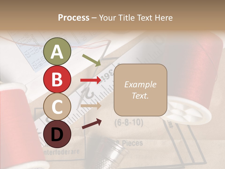 Two Spools Of Thread Sitting On Top Of A Piece Of Paper PowerPoint Template