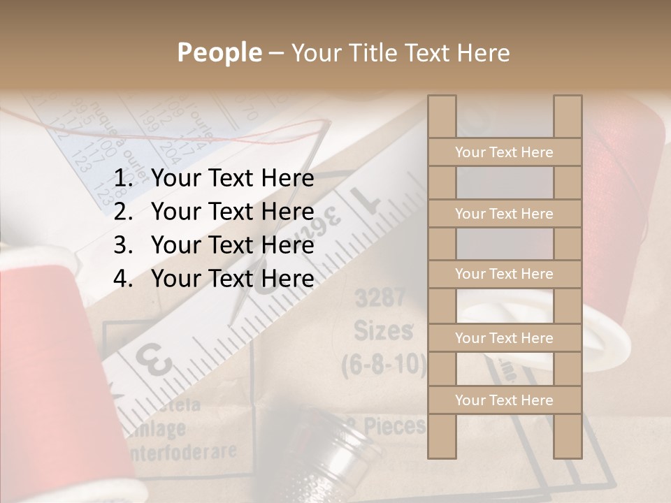 Two Spools Of Thread Sitting On Top Of A Piece Of Paper PowerPoint Template