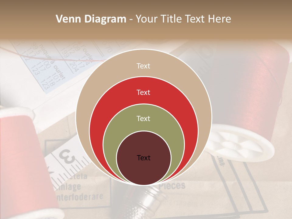 Two Spools Of Thread Sitting On Top Of A Piece Of Paper PowerPoint Template