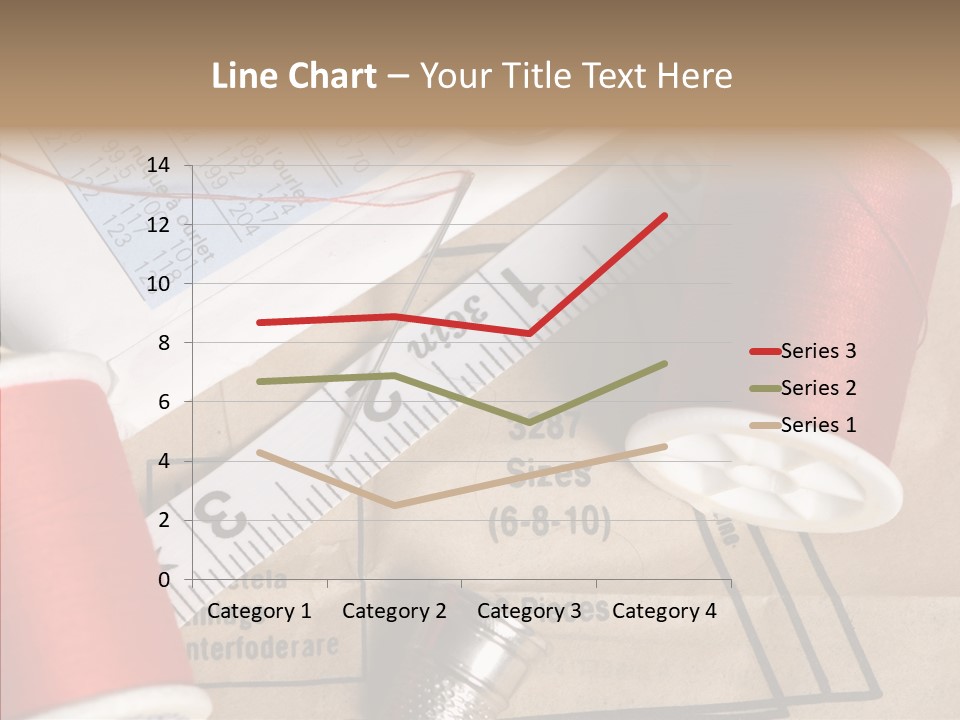 Two Spools Of Thread Sitting On Top Of A Piece Of Paper PowerPoint Template