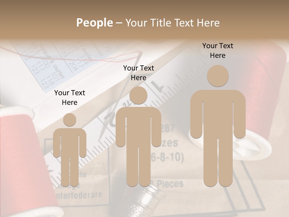 Two Spools Of Thread Sitting On Top Of A Piece Of Paper PowerPoint Template
