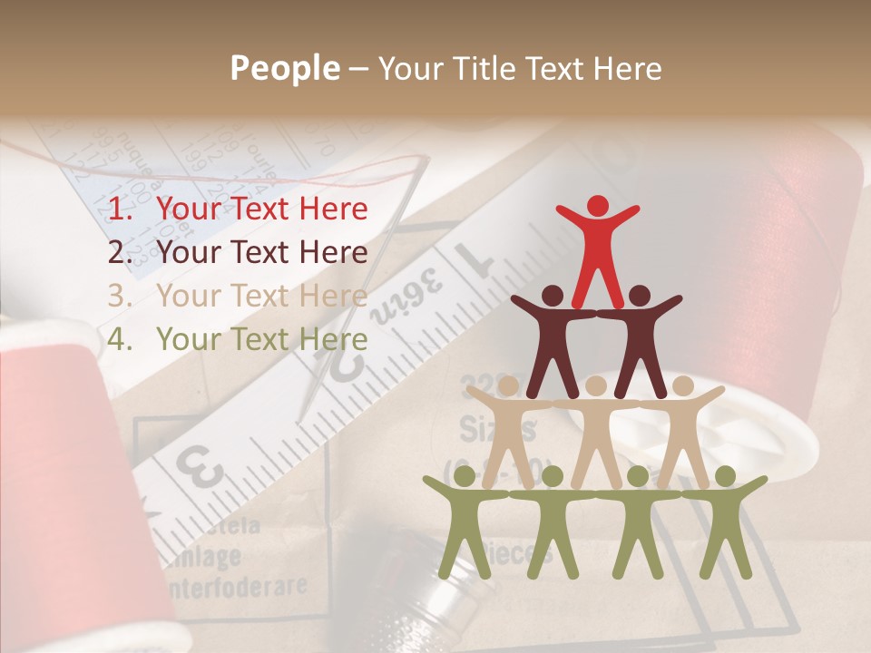 Two Spools Of Thread Sitting On Top Of A Piece Of Paper PowerPoint Template