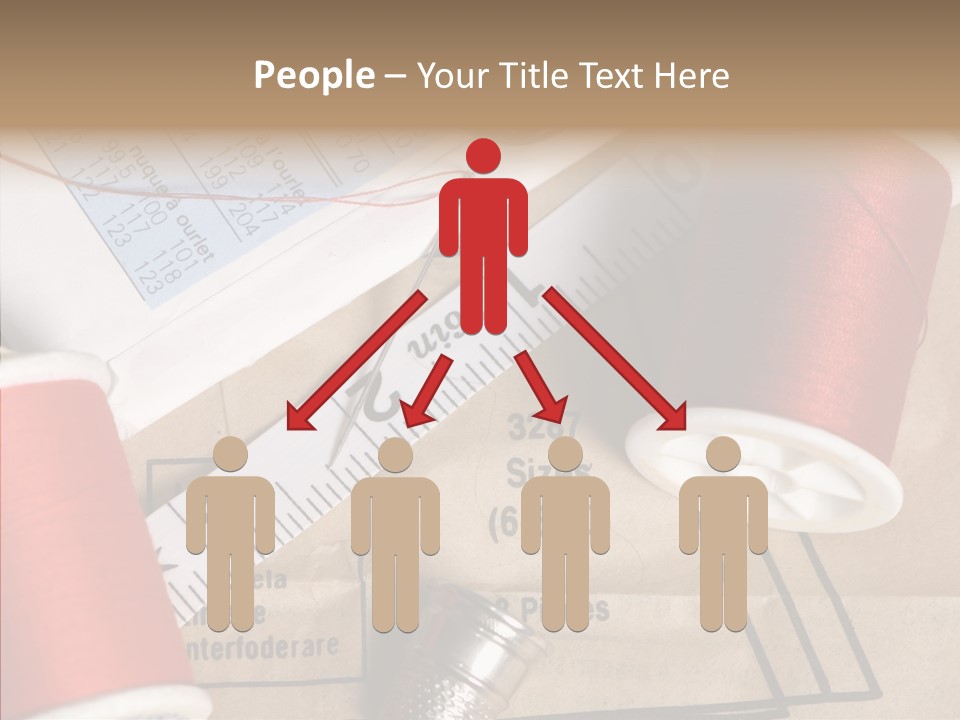 Two Spools Of Thread Sitting On Top Of A Piece Of Paper PowerPoint Template