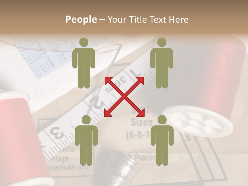 Two Spools Of Thread Sitting On Top Of A Piece Of Paper PowerPoint Template