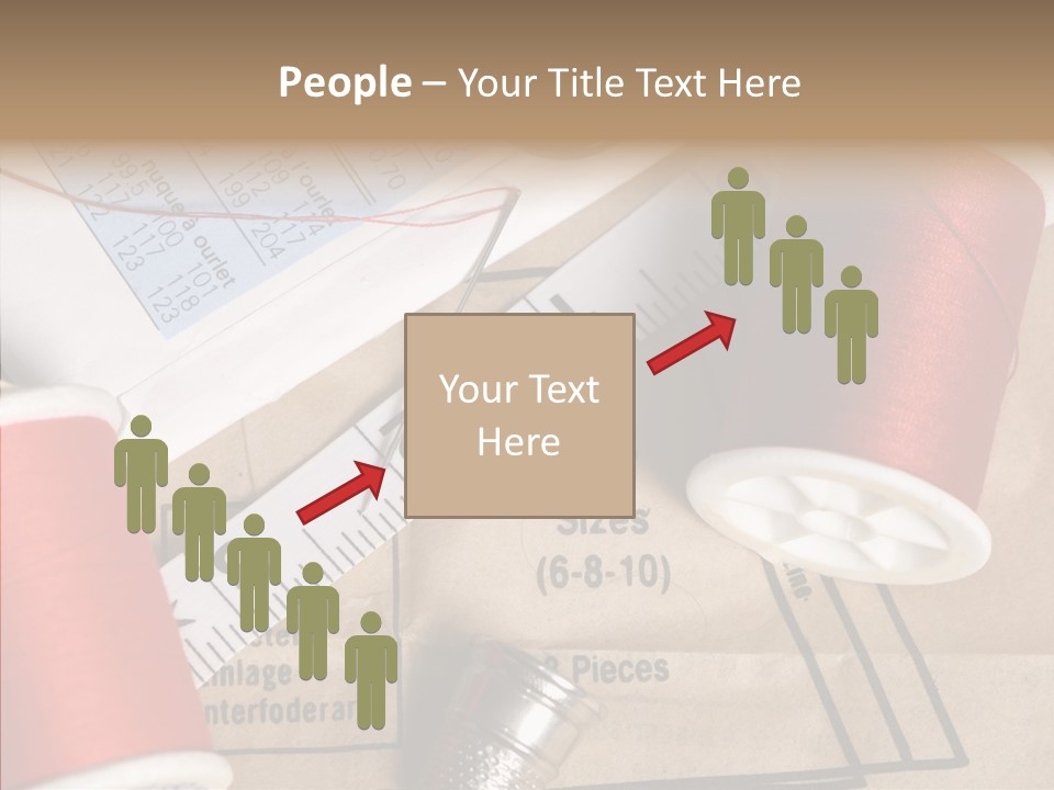 Two Spools Of Thread Sitting On Top Of A Piece Of Paper PowerPoint Template