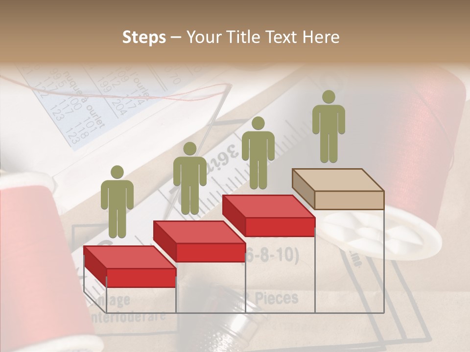 Two Spools Of Thread Sitting On Top Of A Piece Of Paper PowerPoint Template