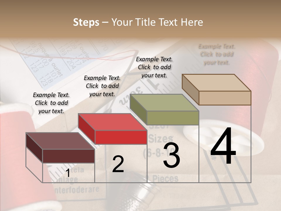 Two Spools Of Thread Sitting On Top Of A Piece Of Paper PowerPoint Template