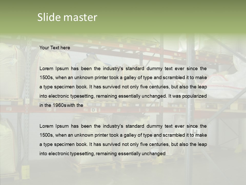 Work Shelves Production PowerPoint Template