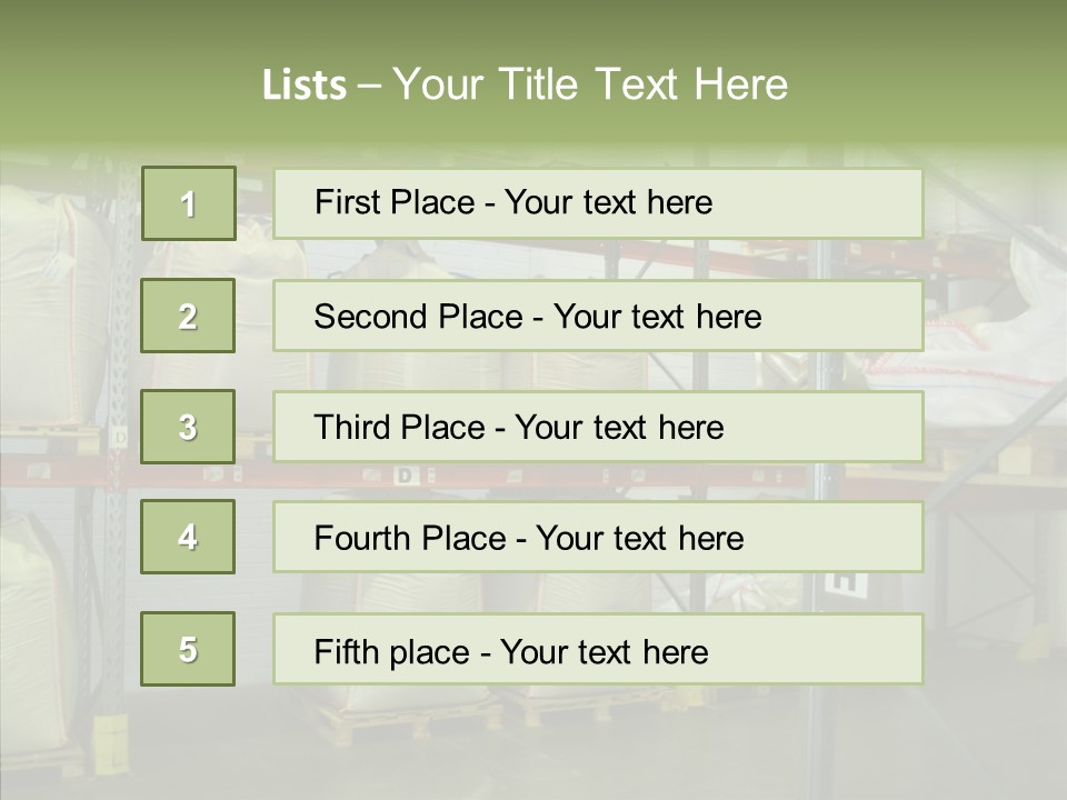 Work Shelves Production PowerPoint Template