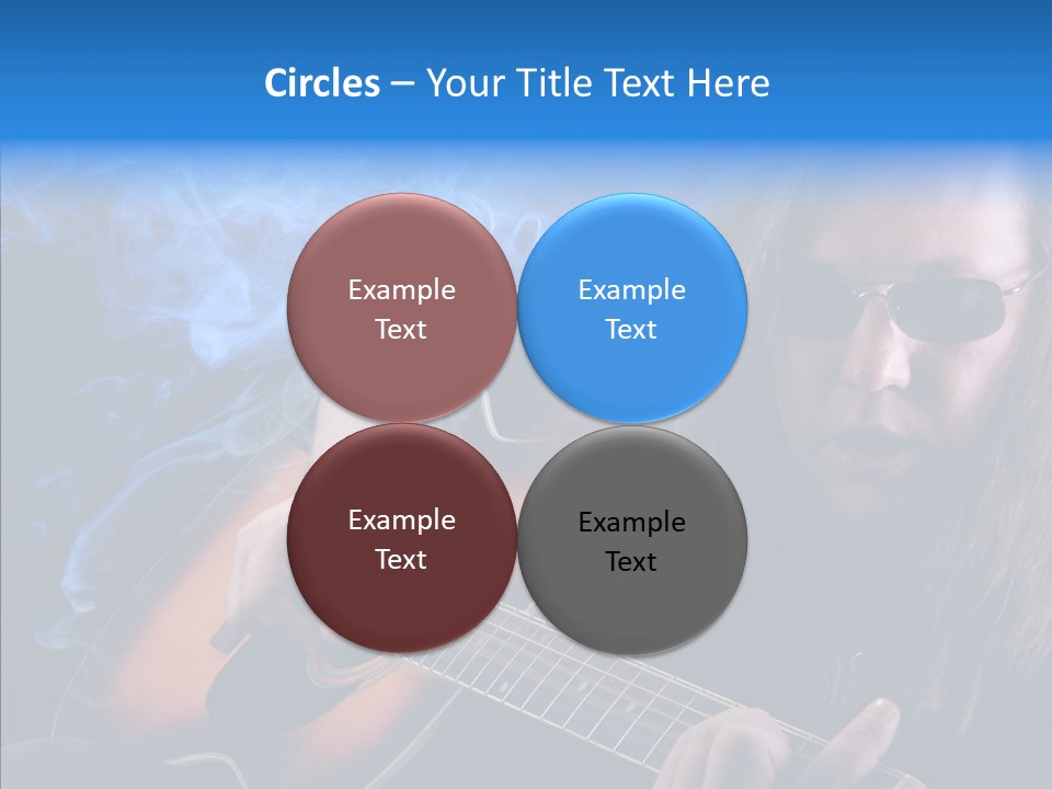 Live Instrument Guitarist PowerPoint Template