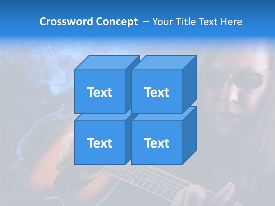 Live Instrument Guitarist PowerPoint Template