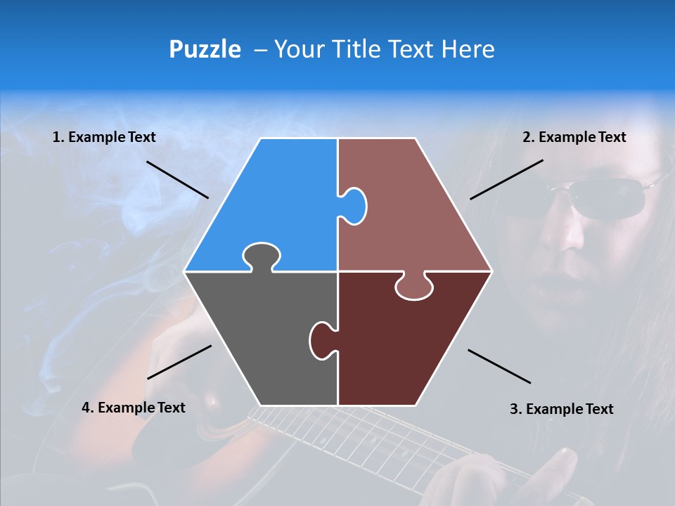 Live Instrument Guitarist PowerPoint Template