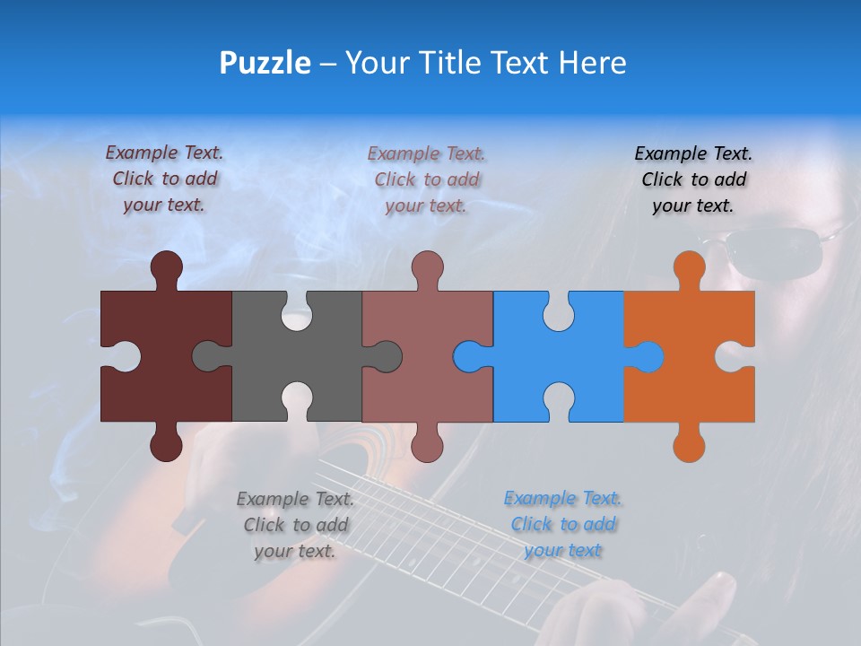 Live Instrument Guitarist PowerPoint Template