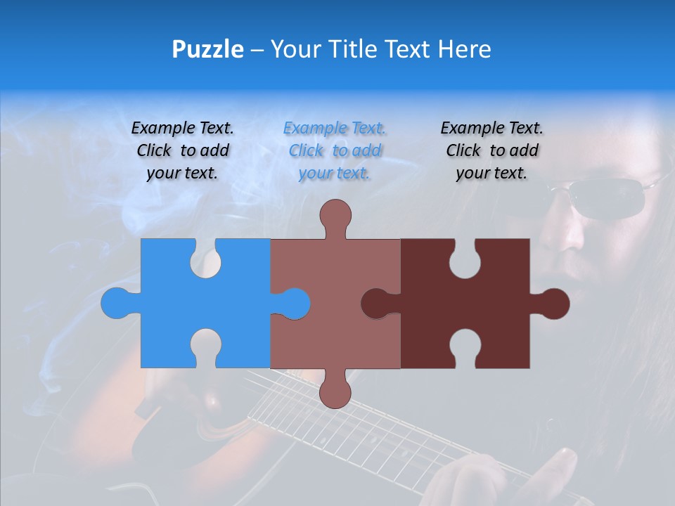 Live Instrument Guitarist PowerPoint Template