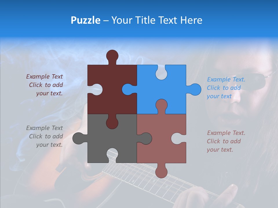Live Instrument Guitarist PowerPoint Template