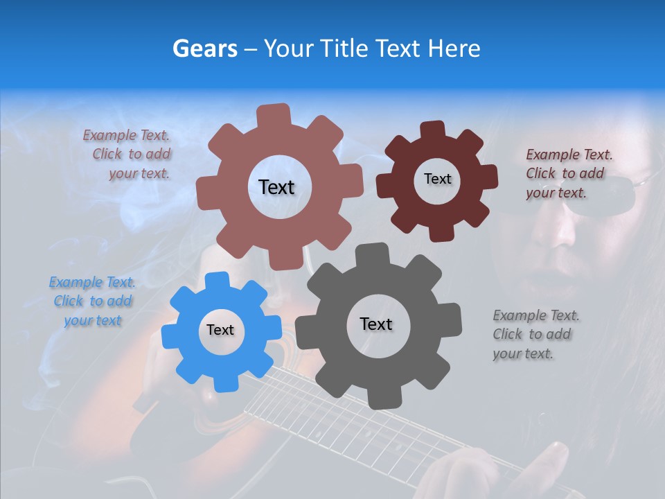 Live Instrument Guitarist PowerPoint Template