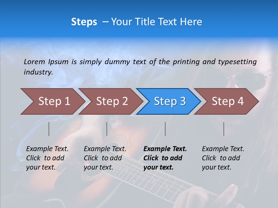 Live Instrument Guitarist PowerPoint Template