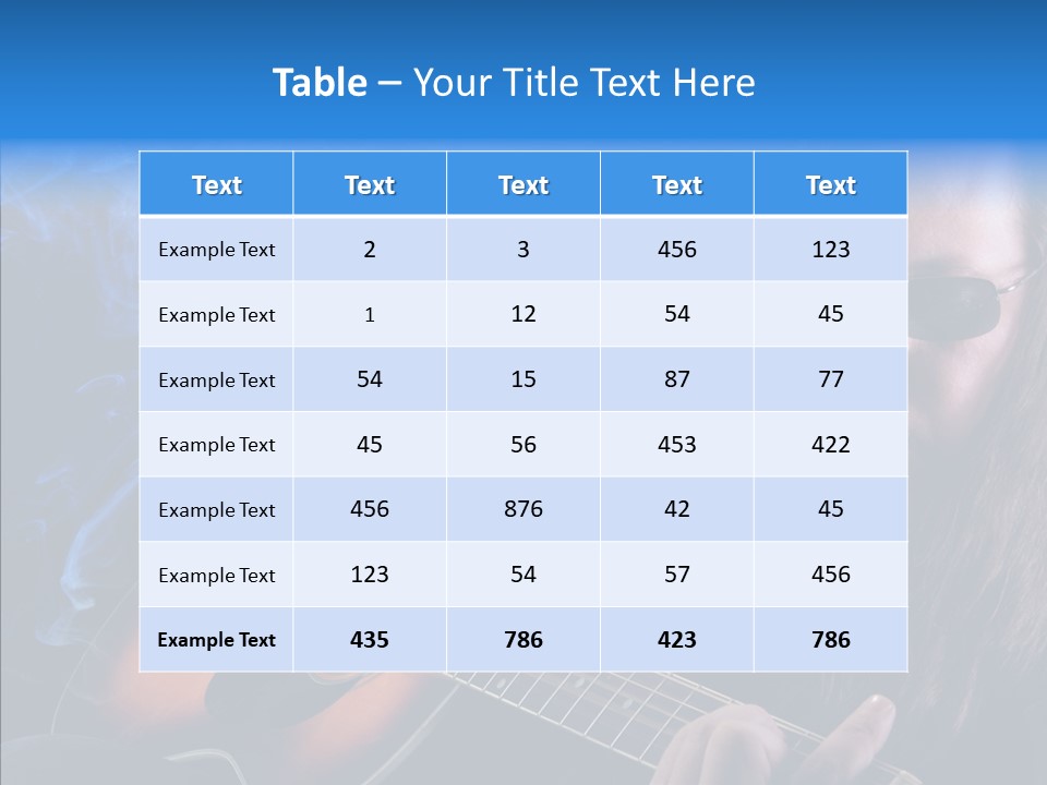 Live Instrument Guitarist PowerPoint Template