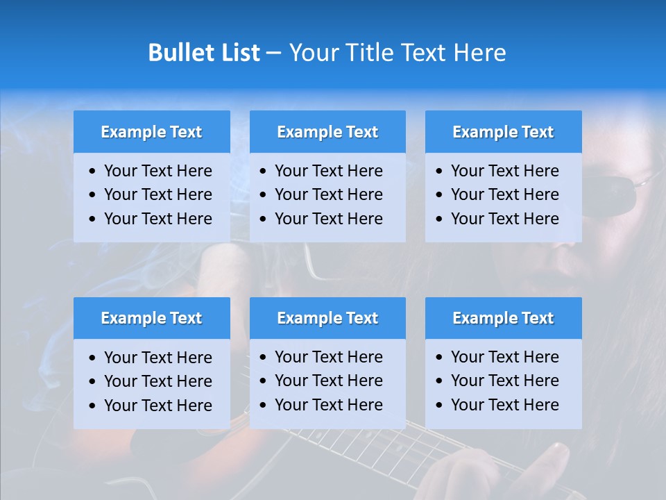 Live Instrument Guitarist PowerPoint Template