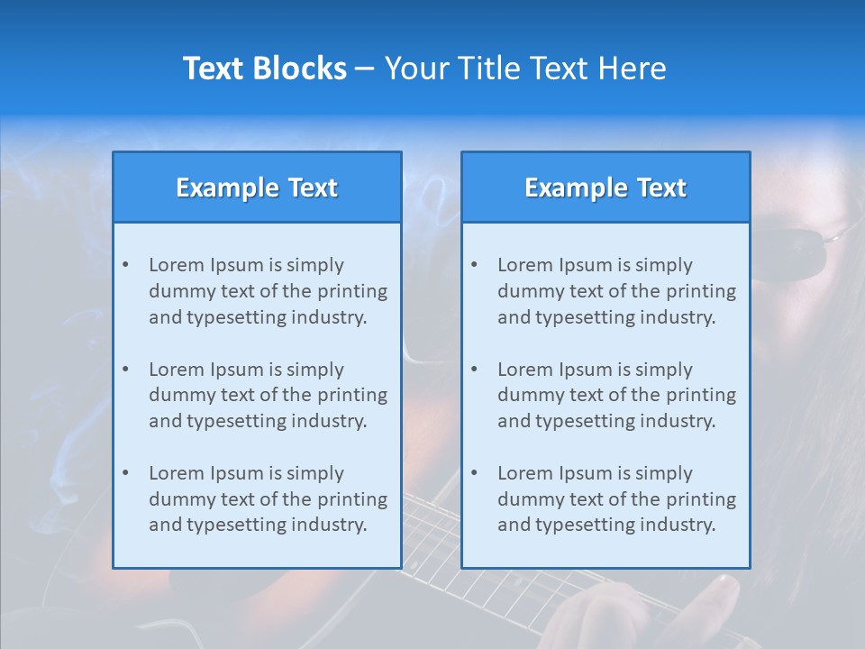 Live Instrument Guitarist PowerPoint Template