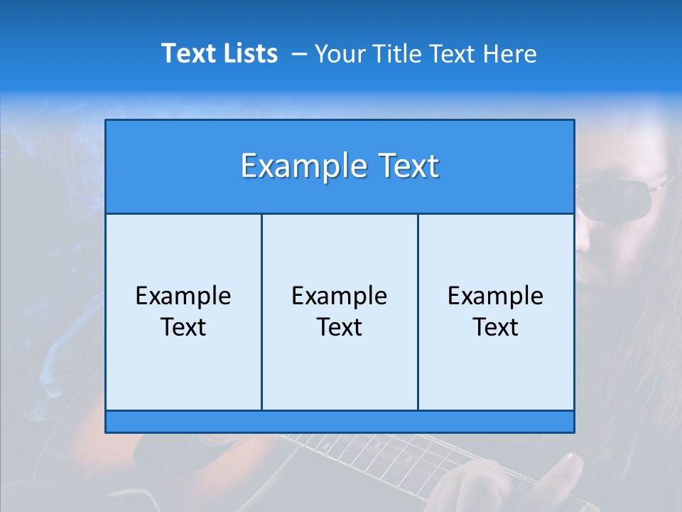 Live Instrument Guitarist PowerPoint Template