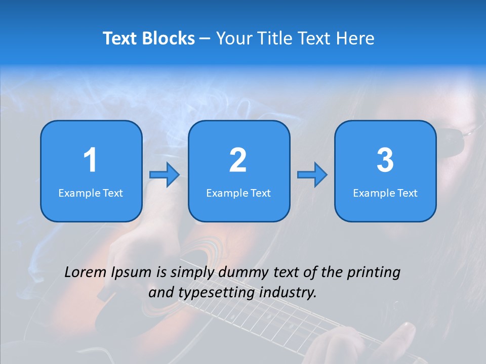 Live Instrument Guitarist PowerPoint Template