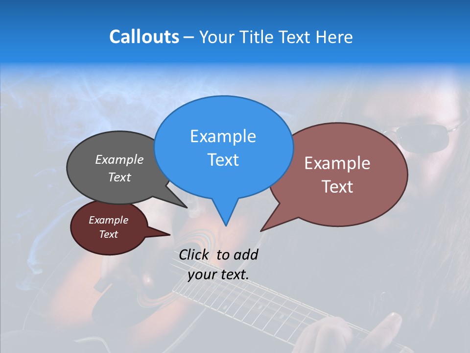 Live Instrument Guitarist PowerPoint Template