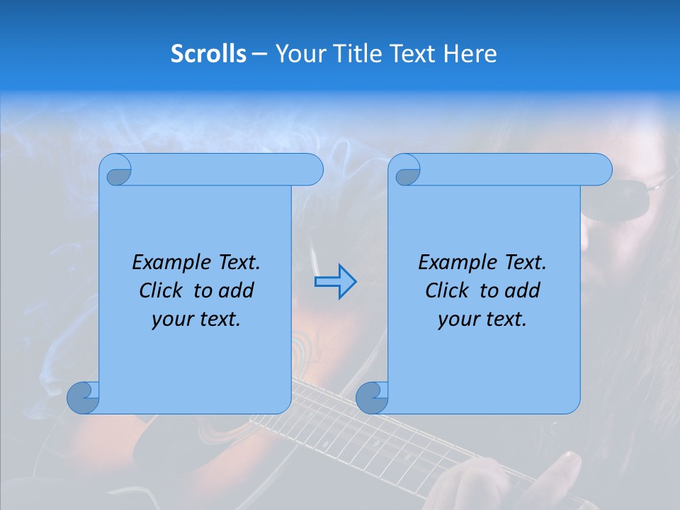 Live Instrument Guitarist PowerPoint Template
