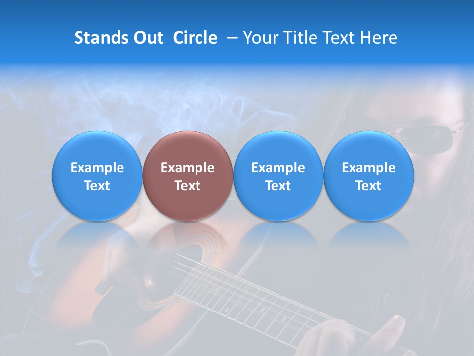Live Instrument Guitarist PowerPoint Template