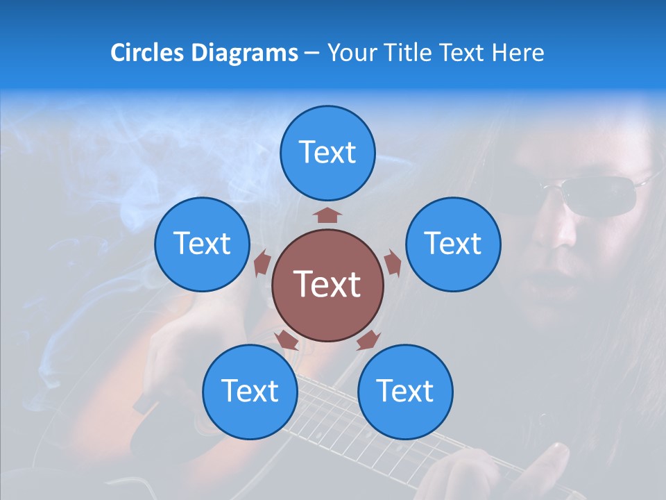 Live Instrument Guitarist PowerPoint Template