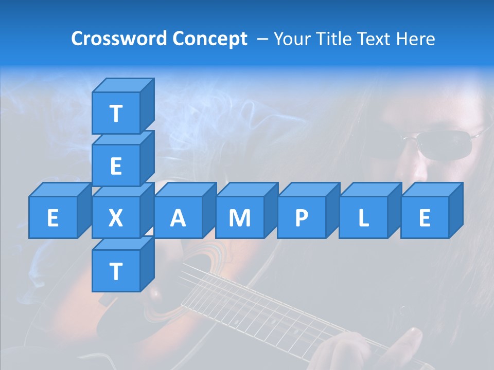 Live Instrument Guitarist PowerPoint Template