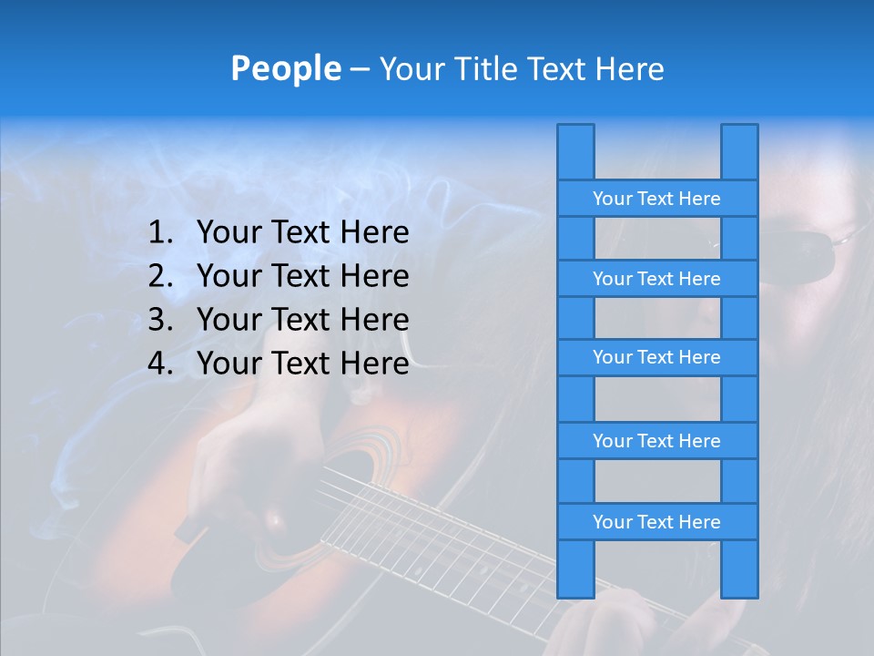 Live Instrument Guitarist PowerPoint Template